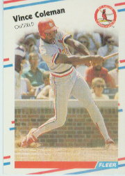 1988 Fleer Baseball Cards      027      Vince Coleman